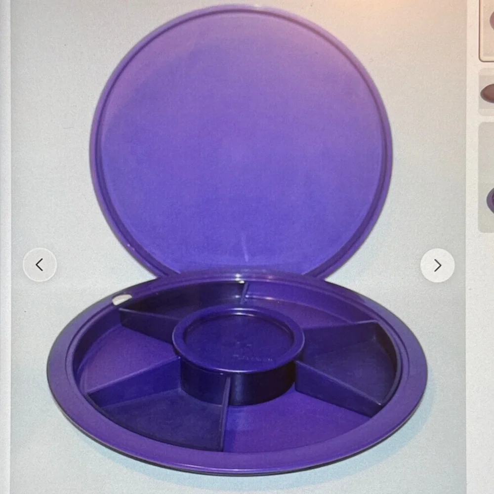 Tupperware Large Serving Tray with Adjustable Divider Sections